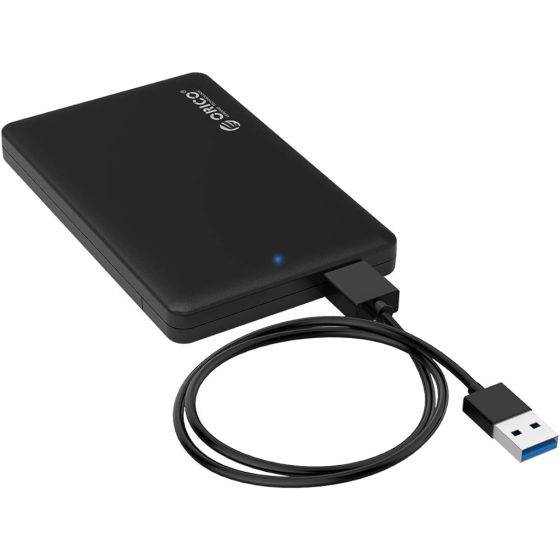 حافظة هارد درايف خارجي اوريكو لهارد HDD وSSD مقاس 2.5 بوصة، اسود - 2577U3