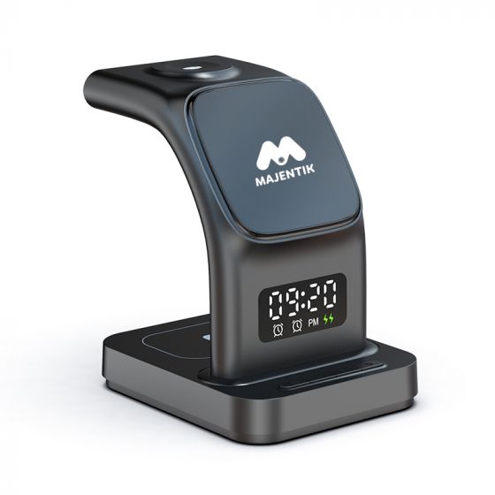 Majentik 5 in 1 Wireless Charger, 15 Watt, Black - MW-11