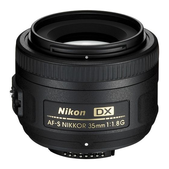 عدسة نيكون AF-S DX نيكور، 35 ملم، فتحة عدسة f/1.8 إلى f/22 لكاميرات DX-format
