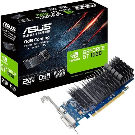 Asus GeForce GT-1030 GDDR5 Graphics Card, 2GB - GT1030-2G-CSM