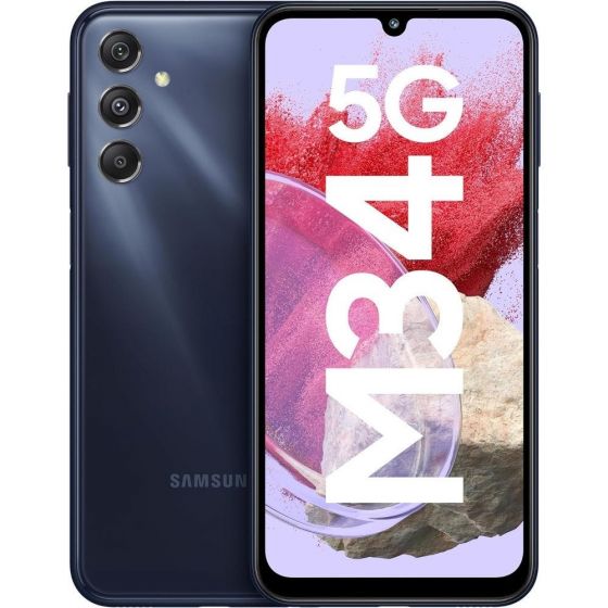 Samsung Galaxy M34, 128GB, 8GB RAM, 5G, Dual SIM - Midnight Blue