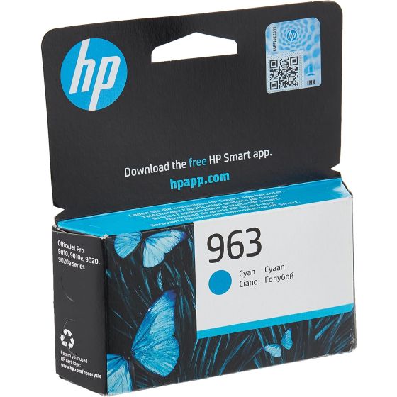 HP 963 Ink Cartridge for HP Printers, Cyan - 3JA23AE