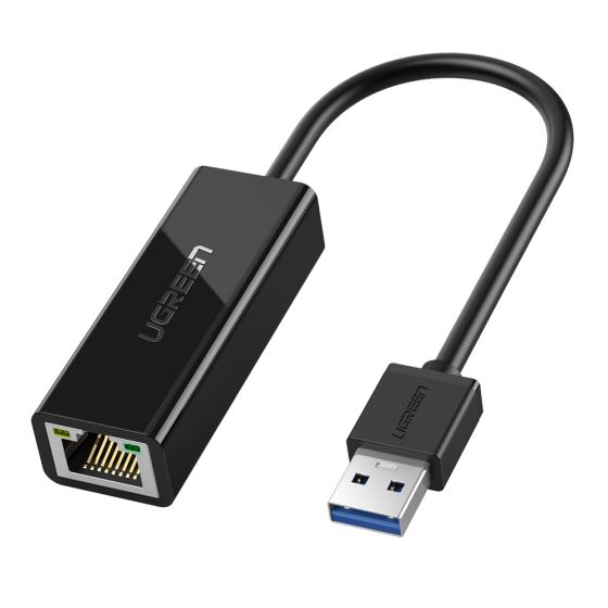 محول ايثرنت USB 3.0 إلى RJ45 جيجا بت يوجرين، اسود - 20256