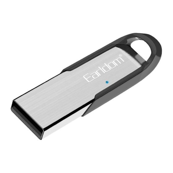 Earldom Wireless Audio Receiver Adapter with Microphone, Silver and Black - ET-M73