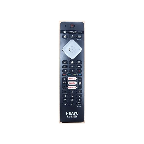 Huayu Remote Control for Philips TVs, Black - RM-L1660