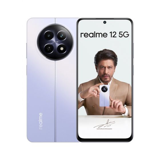 ريلمي 12 بشريحتين، سعة 256 جيجا، رام 8 جيجا، شبكة 5G- ارجواني تويلايت - اصدار دولي