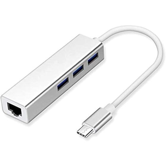 4 in 1 USB-C Hub for Type-C Devices - Silver