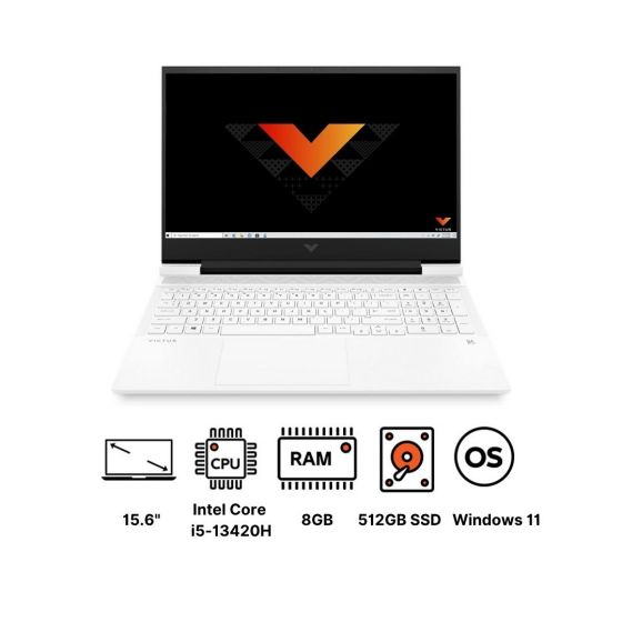 لاب توب جيمنج اتش بي فيكتوس 15-fa1045ne ، انتل كور  i5-13420H، هارد 512 جيجا SSD، رام 8 جيجا، شاشة 15.6 بوصة FHD IPS بمعدل تحديث 144 هرتز، كارت شاشة انفيديا جي فورس RTX 3050 سعة 6 جيجا، ويندوز 11 - ابيض