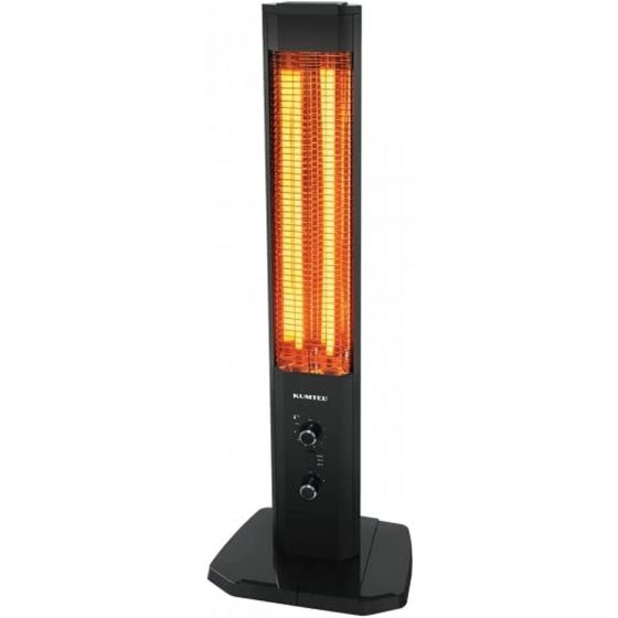 Kumtel Orbit Heater Dual Vertical Carbon, 2300 Watt, Black - MH-2300