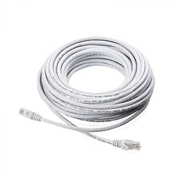 كابل انترنت RJ45، طول 50 متر - ابيض