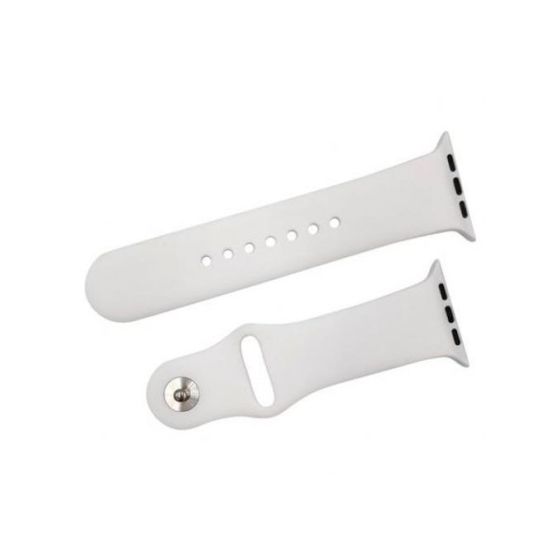 Silicone Sport Strap For Apple Watch Series 7, 41 mm - White