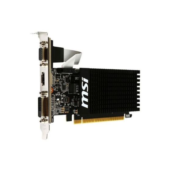 MSI NVIDIA GeForce GT710 Graphic Card, 2GB, Multicolor - GT 710 2GD3H LP
