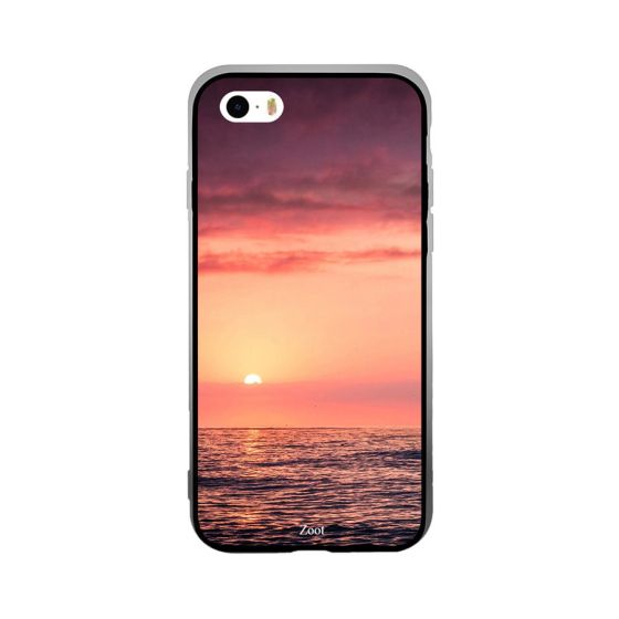 Half Sunset Printed Back Cover for Apple iPhone SE