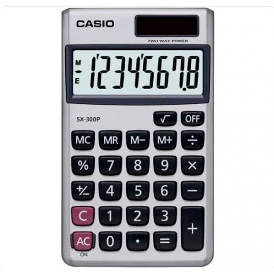 آلة حاسبة محمولة كاسيو، ابيض - SX-300P-W-DP