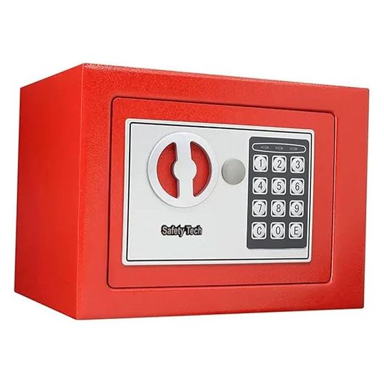 Safety Tech Electronic Safe Box, Red - GN17