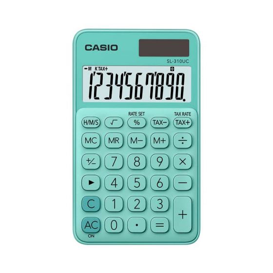 آلة حاسبة محمولة كاسيو، اخضر - SL-310UC-GN