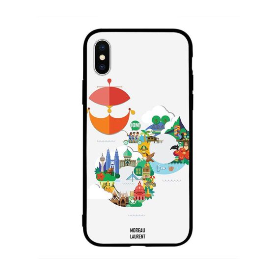 جراب ظهر مطبوع لابل ايفون XS ماكس