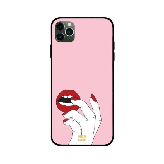 Bitting Finger With Red Lips Printed Back Cover for Apple iPhone 11 Pro Max