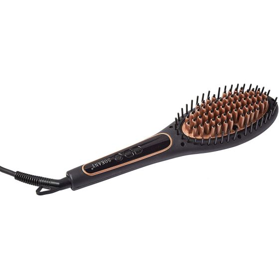 Sokany Hair Straightener Brush, Black - BR-10301