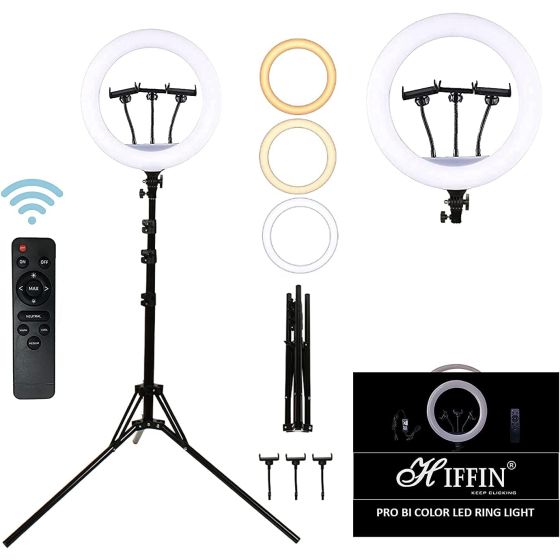 HIFFIN Professional LED Ring Light, 18 Inch - Black