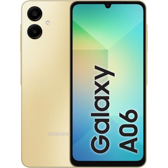 سامسونج جالكسي A06 بشريحتين، 64 جيجا، رام 4 جيجا، شبكة 4G LTE - ذهبي