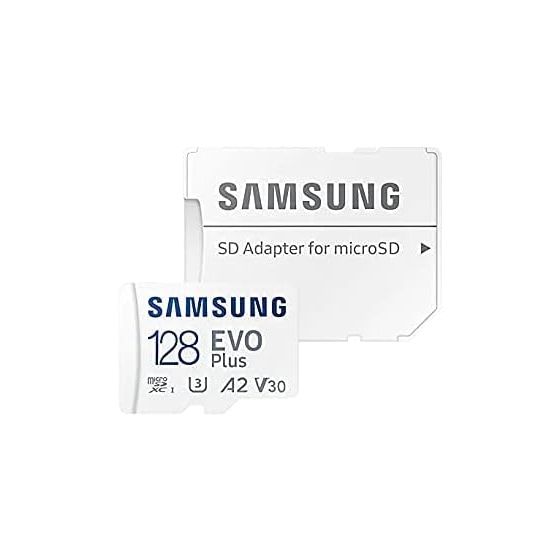 بطاقة ذاكرة مايكرو SD سامسونج ايفو بلس مع محول، سعة 128 جيجا - MB-MC128KA