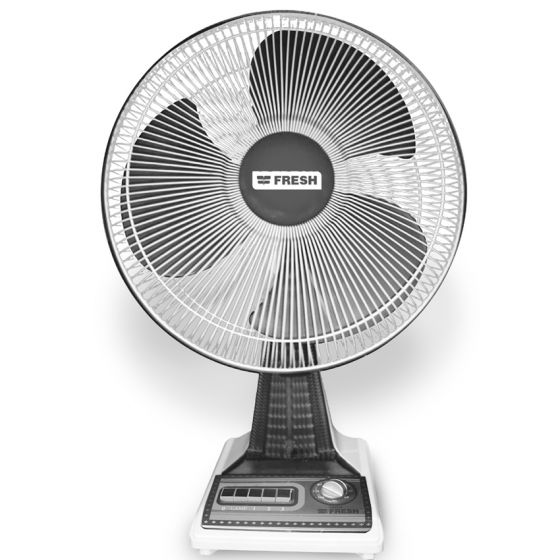 Fresh Amira Table Fan, 16 Inch - White \ Grey