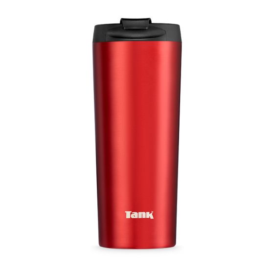 Tank Me Thermal Mug with Flip Cap, 450 ml - Metallic Red