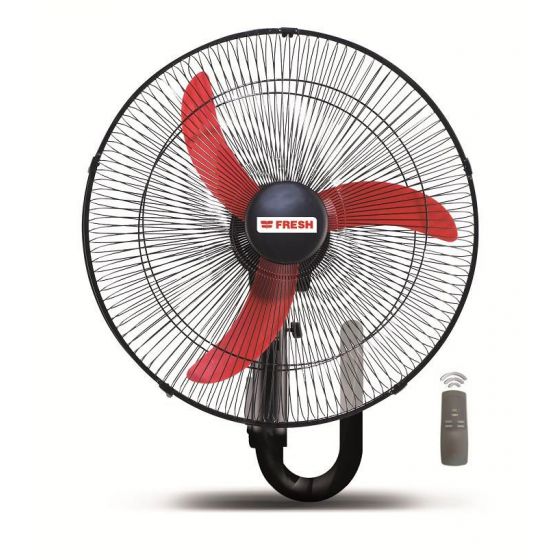 Fresh Wall Fan with Remote, 18 inches, black - fr-18