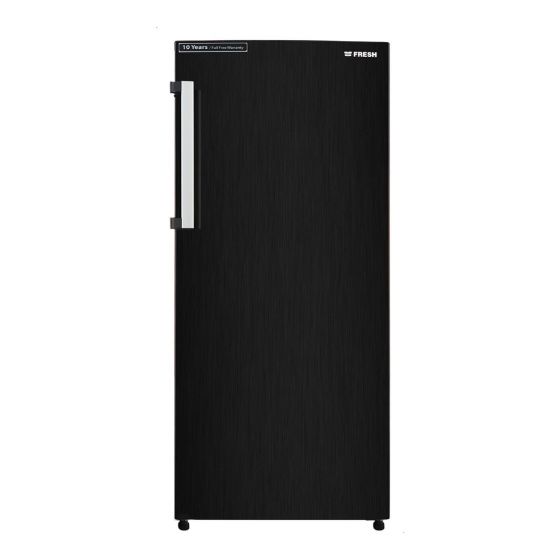 Fresh Upright Deep Freezer, No Frost, 130 Liters, 5 Drawers, Black - FNU-L250BC