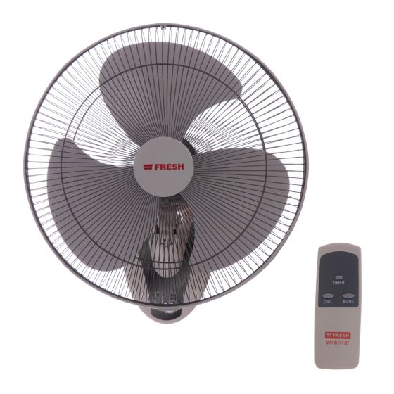 Fresh Wall Fan, 18 Inch, with Remote Control, Grey- 500013540