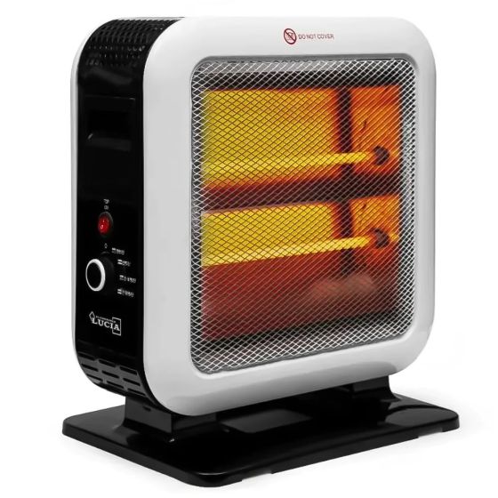 Fresh Electric Heater, 3 Candles, 1200W, Black and White - 2D
