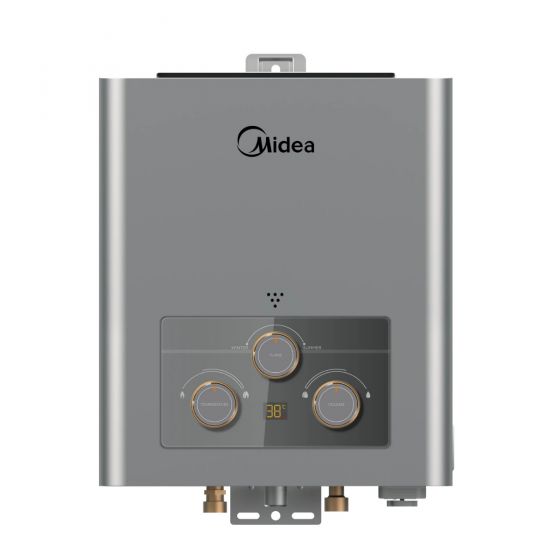 Midea Gas Digital Water Heater, 6 Liters, Silver - MGWH06-12MZNEG(S)