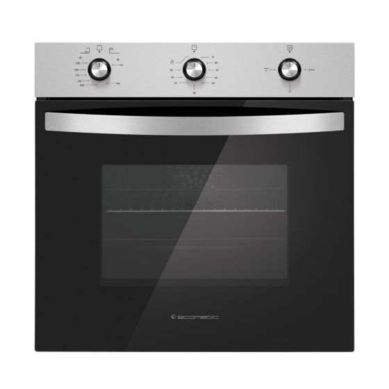 Ecomatic Turbofan Built-In Gas Oven With Grill, 64 Liters, Stainless Steel- G6104T