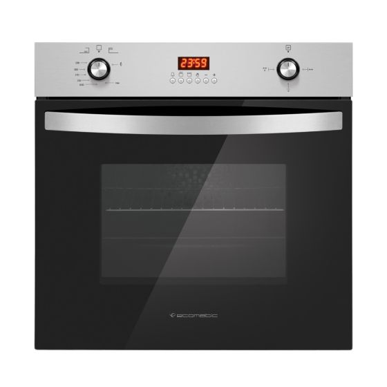 Ecomatic Turbofan Built-In Gas Oven With Grill, 64 Liters, Stainless Steel- G6104TD