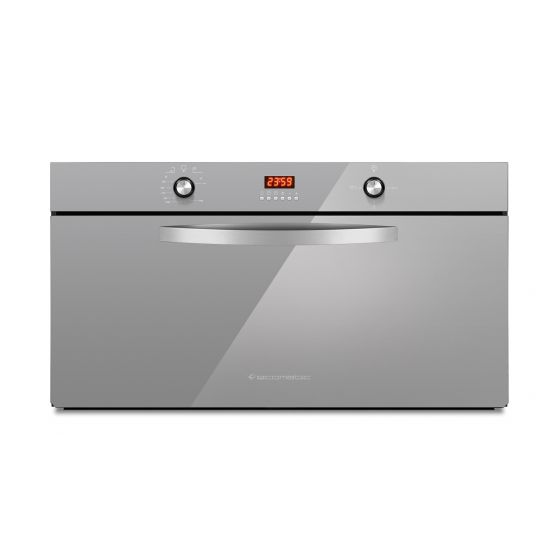 Ecomatic MIRROR Turbofan Built-In Gas Oven with Grill, 105 Liters, Gray- G9104MTD 
