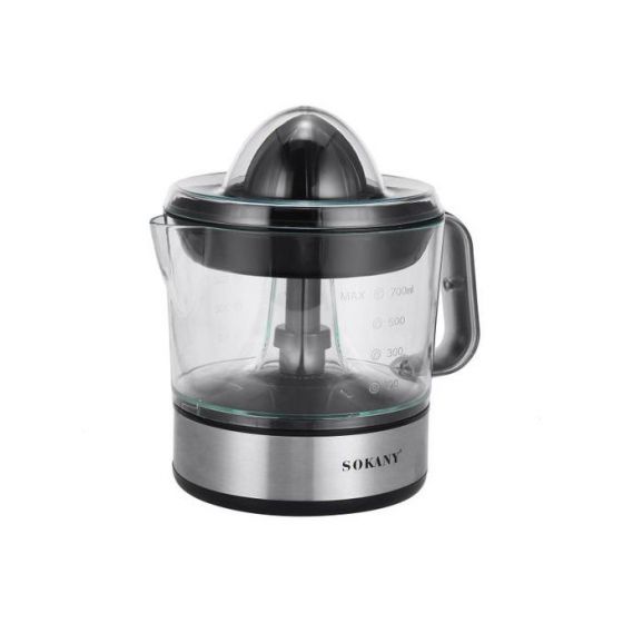 Sokany Citrus Juicer, 45 Watt, Black and Silver -  JE-623D