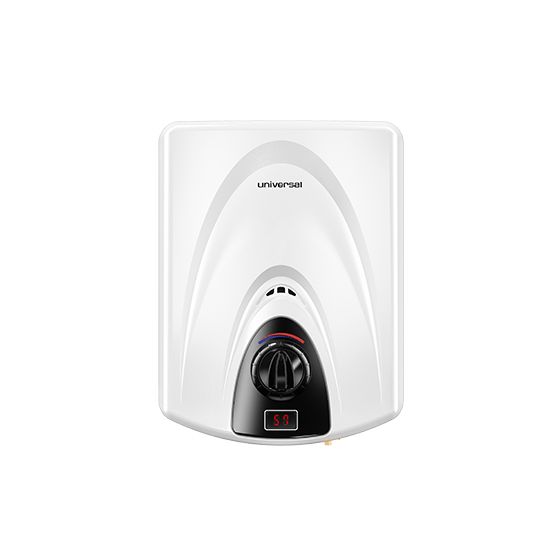 Universal Smiling Digital Gas Water Heater, 6 Liters, White - DIS6S