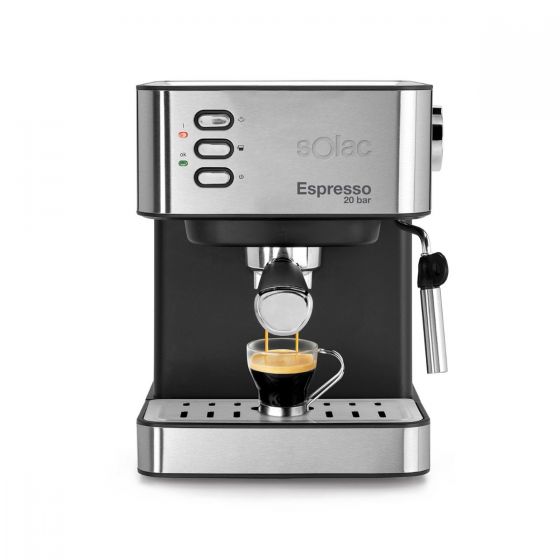 Solac Espresso Coffee Maker, 20 Bar, Silver - CE4481 