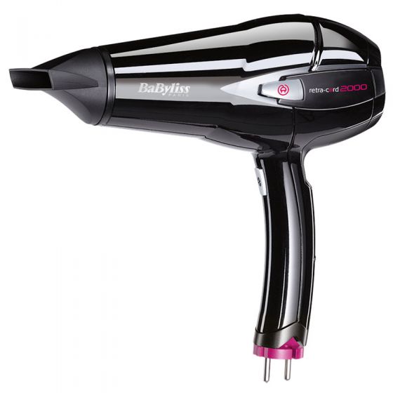 Babyliss Retra-cord Expert Hair Dryer, 2000 Watt, Black- D371E