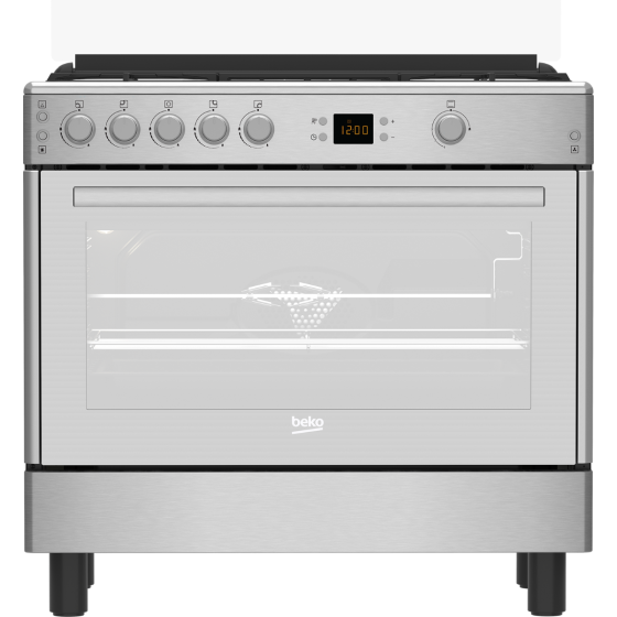 Beko Gas Cooker, 5 Burners, Inox- GGR15114DX
