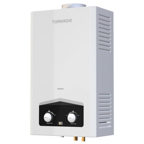 Tornado Digital Gas Water Heater, 6 Liter, White - GHM-C06CTE-W