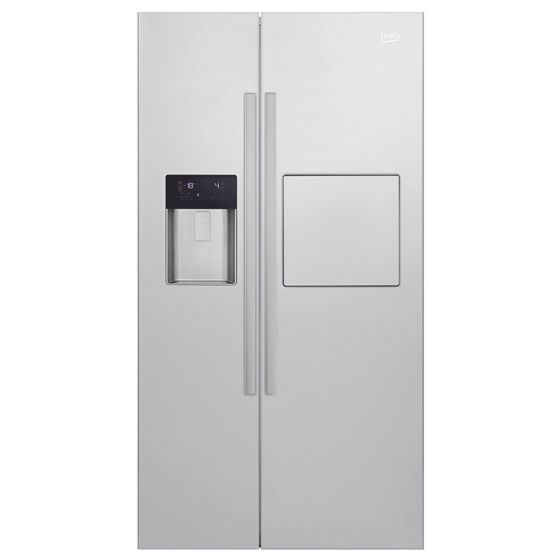 Beko Freestanding Side By Side Digital Refrigerator, No Frost, 2 Doors, 22 FT, Stainless Steel - GN162420X