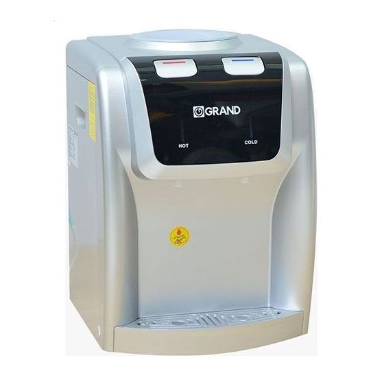 Grand Hot and Cold Mini Water Dispenser, Silver/Black - WDQ-1172-T