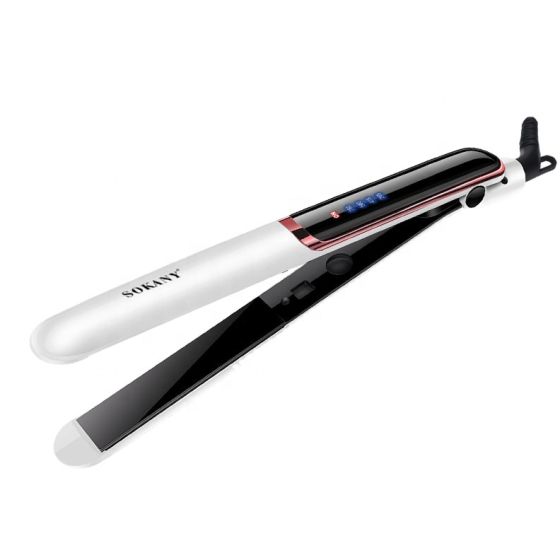 Sokany Hair Straightener, White - 955