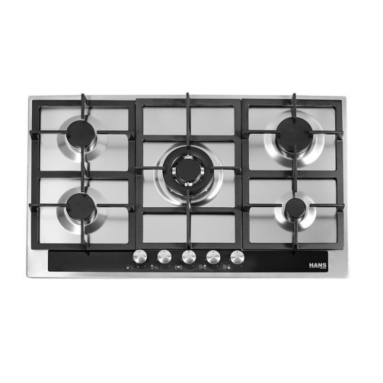 Hans Gas Built-In Hob 5 Burners, Stainless Steel - HANS 9740-24