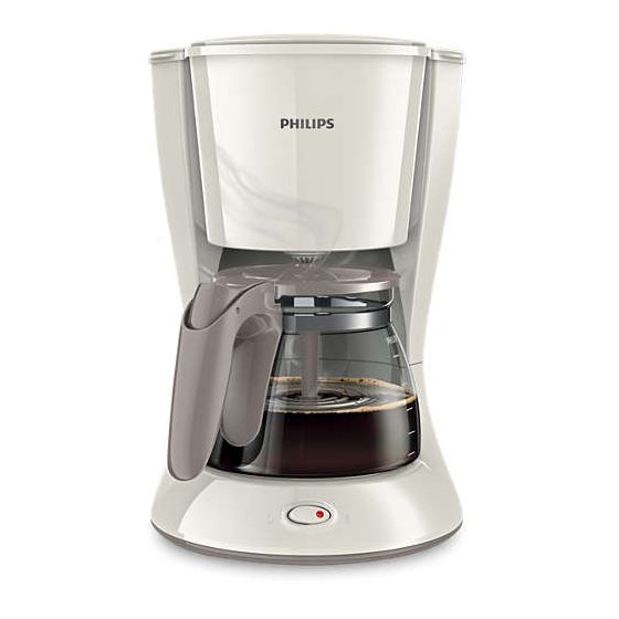 ماكينة صنع القهوة دايلي كوليكشن من فيليبس، 1000 واط، سعة 1.2 لتر، ابيض - HD7447/00
