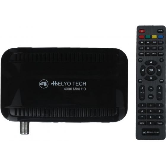Helyo Tech FHD Mini Digital Satellite Receiver, Black - 4000