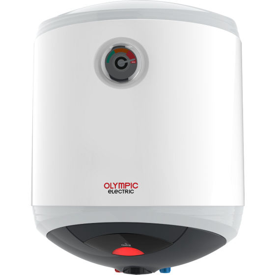 Olympic Electric Hero Electric Water Heater, 40 Liters - White and Grey