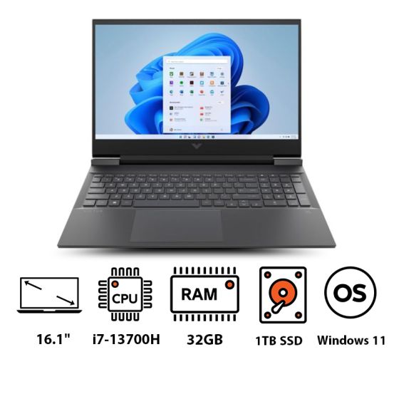 لاب توب جيمنج  اتش بي فيكتس 16-r0073cl، انتل كور  i7-13700H، هارد SSD سعة 1 تيرا، 32 جيجا رام، شاشة IPS بدقة FHD بمعدل تحديث 144 هرتز، كارت شاشة نفيديا جي فورس RTX 4060 سعة 8 جيجا، ويندوز 11 - فضي
